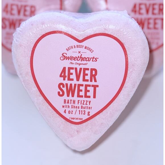 Bath & Body Works 4EVER SWEET 4oz Heart Bath Fizzy with Shea Butter x3 - Picture 3 of 4
